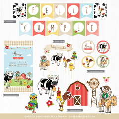 CANCIONES DE LA GRANJA ZENON - KIT DECORACION CUMPLEAÑOS IMPRESO en internet