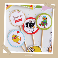 CANCIONES DE LA GRANJA ZENON - KIT DECORACION CUMPLEAÑOS IMPRESO - comprar online