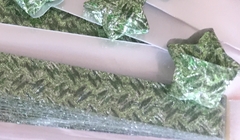 CINTA BRILLOSA VERDE ZIG ZAG para hacer estrellas de la suerte.
