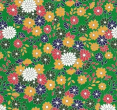 Papel FLORAL WASHI 15x15cm, 40 hojas simple faz. Japones. YUZEN en internet