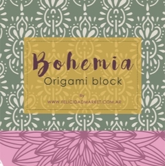 120 hojas BLOCK BOHEMIA 15x15cm, Simplefaz. Felicidad