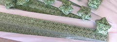CINTA BRILLOSA VERDE ZIG ZAG para hacer estrellas de la suerte. - comprar online