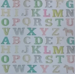 30 hojas LETRAS simple faz. 15x15cm