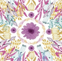 20 hojas FLOR MANDALA 15x15cm, doble faz. Felicidad en internet