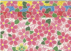 20 hojas FLORES SAKURA GRANDES . Simple faz.15x15cm . Daiso
