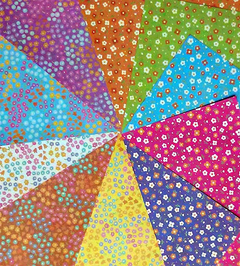 20 hojas FLORES MUY PEQUEÑAS. Bifaz de 15x15cm. Jong ie Nara