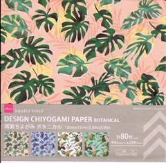 80 hojas BOTANICAL. Bifaz. 15x15cm. Marca Daiso - comprar online