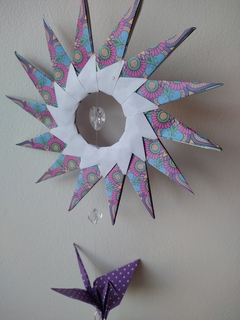 Colgante Mandala y Grullas