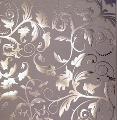 20 hojas ARABESQUE con puntos blanco con plata15x15cm. Marca Hojas de Arte.