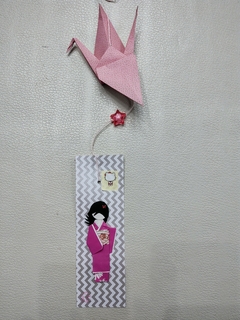 COLGANTE Grulla + muñeca de papel ningyo - comprar online