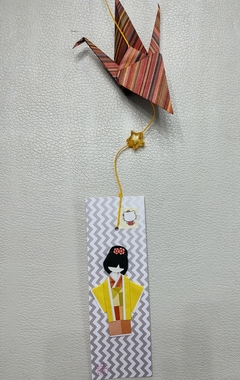 COLGANTE Grulla + muñeca de papel ningyo - comprar online