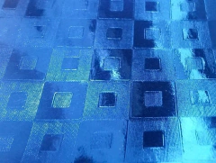 20 hojas Metalizadas AZUL a CUADROS, simple faz 15x15cm - comprar online