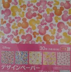 30 hojas DISNEY MICKEY y MINIE 15x15cm. Simple faz. 5 diseños. DAISO - comprar online