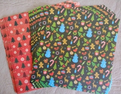 20 hojas MIX NAVIDEÑO MALULA 15x15cm simple faz