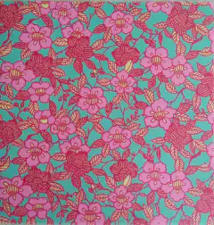 Imagen de 24 hojas OKOSHI rojo criyogami 15x15cm, simple faz.Japones