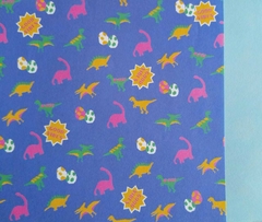 DINOSAURIO AZUL 20 bifaz. 15x15cm. Marca Daiso Fraccionado