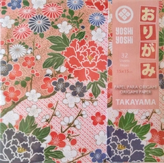 24 hojas TAKAYAMA, simple faz 15x15cm. Yoshi Yoshi