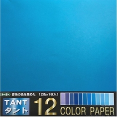 12 hojas TANT AZUL 35x35cm. Japones