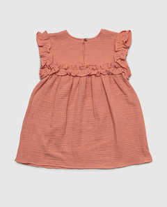 Vestido con volados (V PEACH) - comprar online