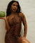 Vestido Gabriela Tule Onça - comprar online