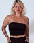 Blusa Sem Alça Nina Comfy Preta