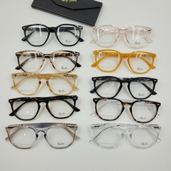 Óculos Armação P/Grau Ray-Ban Hexagonal Acetato Cores Variadas