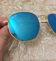 Oculos De Sol Ray-Ban Hexagonal Espelhado De Cristal Cores Variadas - M&M Acessorios