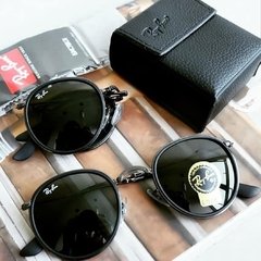 Oculos De Sol Ray-Ban Round Dobrável De Cristal - loja online