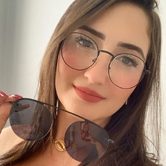 Óculos Armação P/ Grau Ray-Ban Round Clip On 2 em 1 - M&M Acessorios