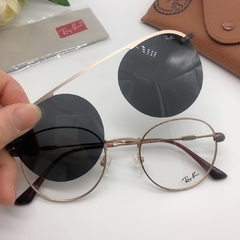 Imagem do Óculos Armação P/ Grau Ray-Ban Round Clip On 2 em 1