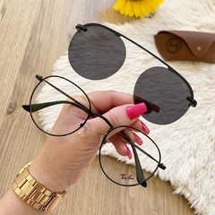 Óculos Armação P/ Grau Ray-Ban Round Clip On 2 em 1 na internet