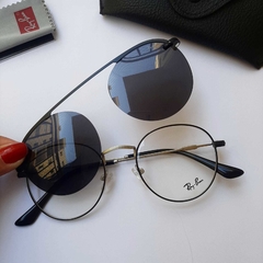 Óculos Armação P/ Grau Ray-Ban Round Clip On 2 em 1 - comprar online