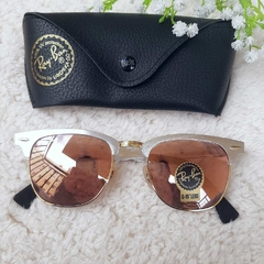 Oculos De Sol Ray-Ban Clubmaster Aluminium Metal - loja online