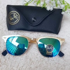 Oculos De Sol Ray-Ban Clubmaster Aluminium Metal