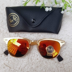 Oculos De Sol Ray-Ban Clubmaster Aluminium Metal - loja online