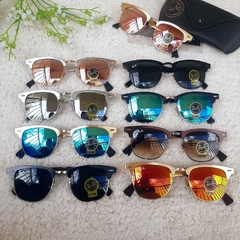 Oculos De Sol Ray-Ban Clubmaster Aluminium Metal