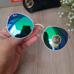 Oculos De Sol Ray-Ban Round De Cristal Cores Variadas - M&M Acessorios