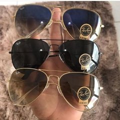 Kit C/3 Oculos De Sol Ray-Ban Aviador Classico De Cristal Cores Variadas