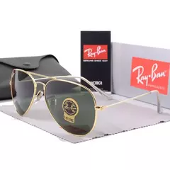 Oculos De Sol Ray-Ban Aviador Classico De Cristal Cores Variadas - M&M Acessorios