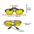 Óculos de Sol Charles Preto/Amarelo na internet