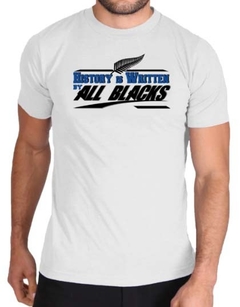 Remera All Blacks History kids blanca