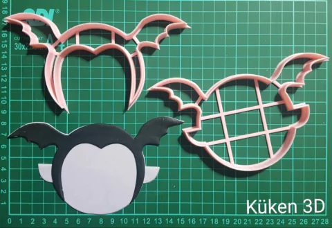 Cortante cara Vampirina 15cm Vampiro con pelo Collage