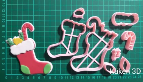 Cortante media navideña mod3 collage 10cm