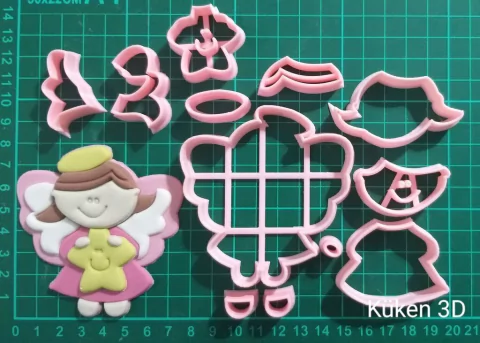 Cortante Comunion nena Angel Angelita Estrella 8cm Confirmacion