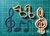 Set Cortantes Notas Musicales x3 clave de sol negras