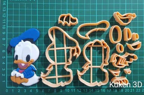 Cortante de pato donald bebe collage 10cm Mickey stock