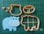 Set 5 Cortantes Selva Animales Leon Elefante Mono Collage mod2 - tienda online