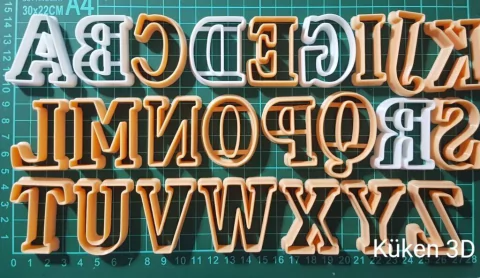 Cortante letras modelo Heine 4cm mayusculas