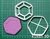 Cortante gema hexagono Brawl stars 8cm collage juego