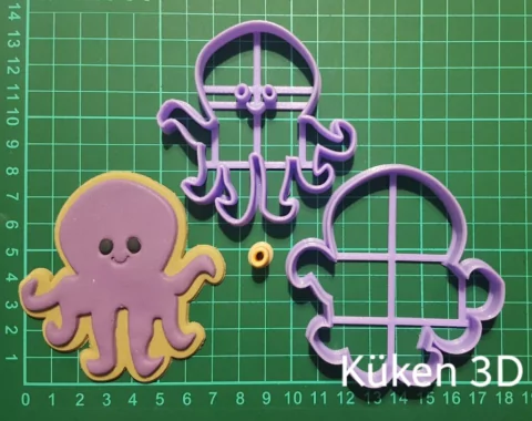 Cortantes Animal Marinos Pulpo 8cm collage Mar